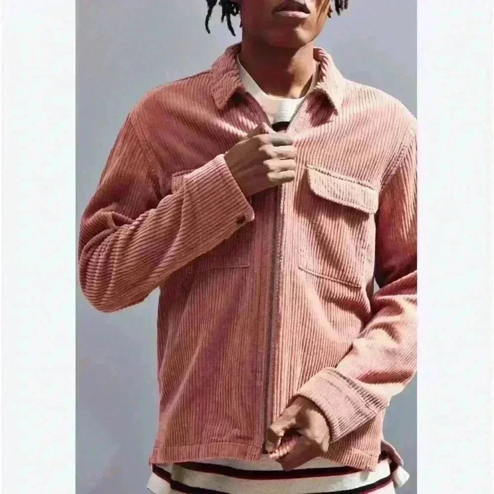 Urban Outfitters Ryder Corduroy Zip Up Cotton Shirt Jacket Size XS